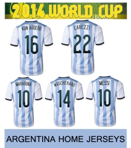 Argentinien Home Fußballtrikot WM 2014